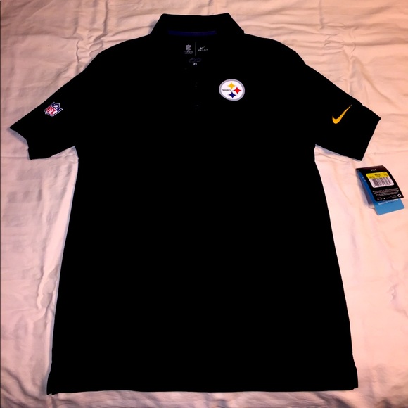 Sz Nike Steelers Golf Shirt 